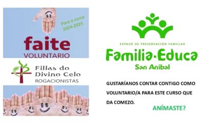 FAITE VOLUNTARIO! ESPERÁMOSTE NO FAMILIA EDUCA DE FOZ