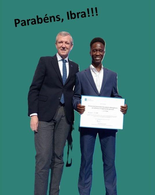 IBRAHIMA, RAPAZ DA NOSA CASA DE FAMILIA, RECIBE O PREMIO AO ESFORZO E Á SUPERACIÓN PERSOAL